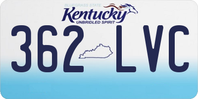 KY license plate 362LVC
