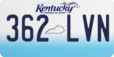 KY license plate 362LVN