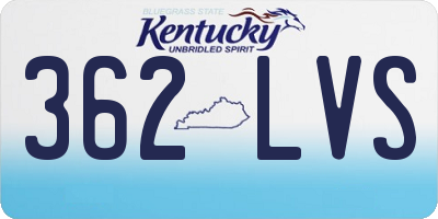 KY license plate 362LVS