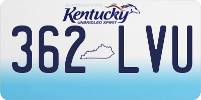 KY license plate 362LVU