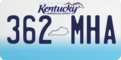 KY license plate 362MHA