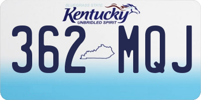 KY license plate 362MQJ