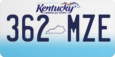 KY license plate 362MZE