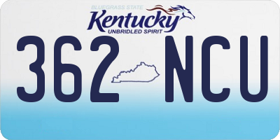 KY license plate 362NCU