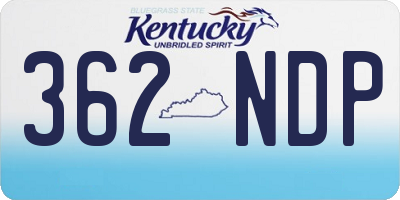 KY license plate 362NDP
