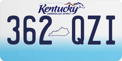 KY license plate 362QZI