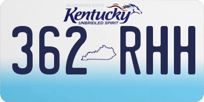 KY license plate 362RHH