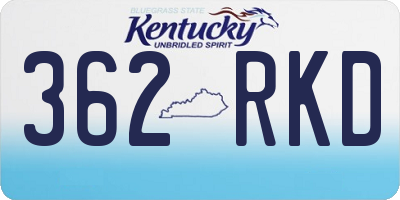 KY license plate 362RKD