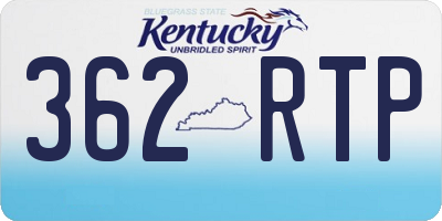 KY license plate 362RTP
