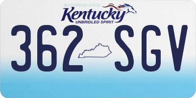 KY license plate 362SGV