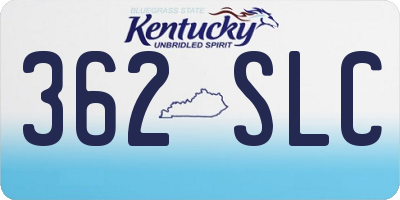 KY license plate 362SLC