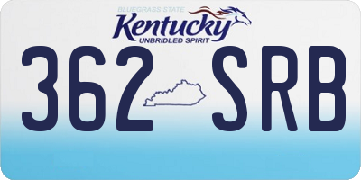 KY license plate 362SRB