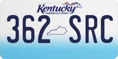 KY license plate 362SRC