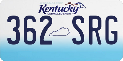 KY license plate 362SRG