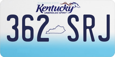 KY license plate 362SRJ