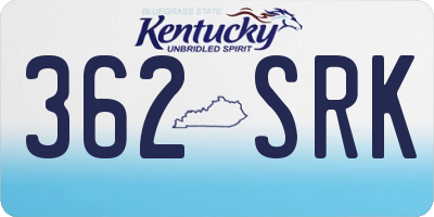KY license plate 362SRK