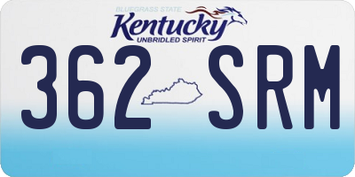 KY license plate 362SRM