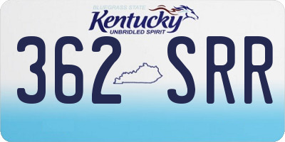KY license plate 362SRR
