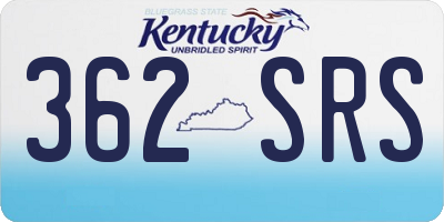 KY license plate 362SRS