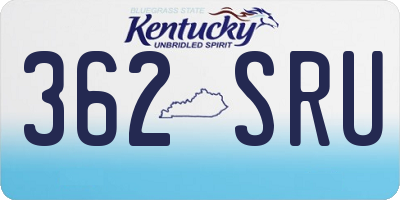KY license plate 362SRU