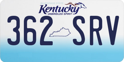 KY license plate 362SRV