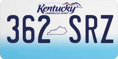 KY license plate 362SRZ