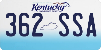 KY license plate 362SSA
