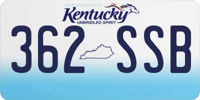 KY license plate 362SSB