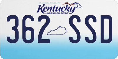 KY license plate 362SSD