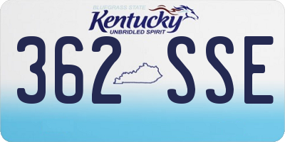 KY license plate 362SSE