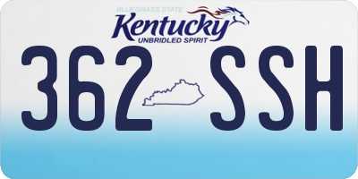 KY license plate 362SSH