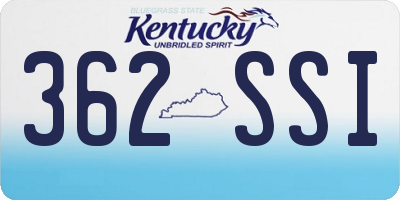 KY license plate 362SSI