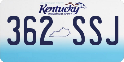 KY license plate 362SSJ