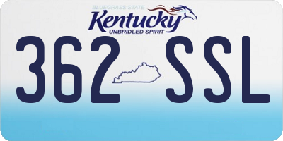 KY license plate 362SSL