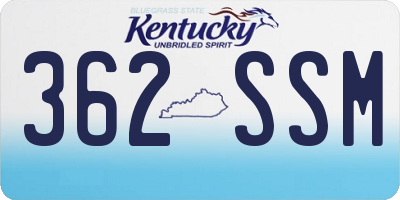 KY license plate 362SSM