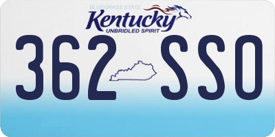 KY license plate 362SSO