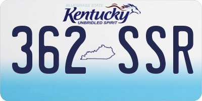 KY license plate 362SSR