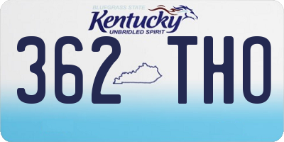 KY license plate 362THO