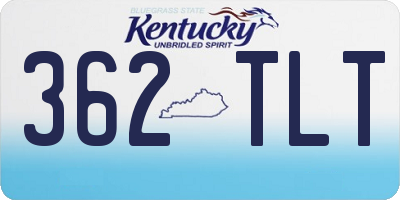 KY license plate 362TLT