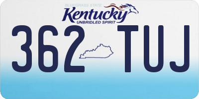 KY license plate 362TUJ