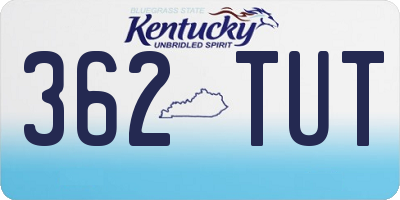 KY license plate 362TUT
