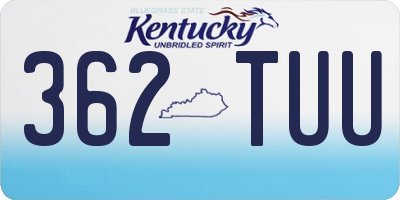 KY license plate 362TUU