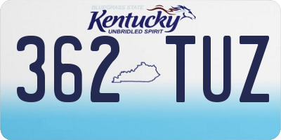 KY license plate 362TUZ