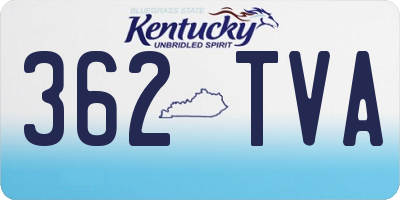 KY license plate 362TVA