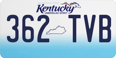 KY license plate 362TVB