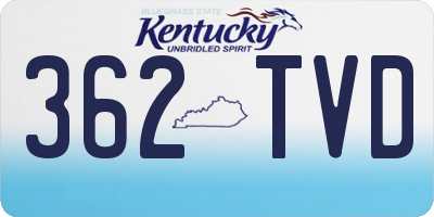KY license plate 362TVD