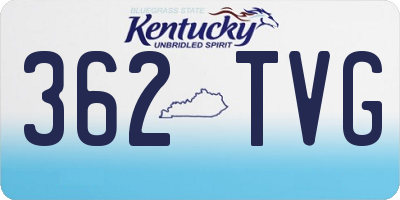 KY license plate 362TVG
