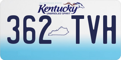 KY license plate 362TVH