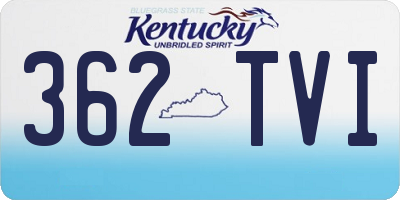 KY license plate 362TVI