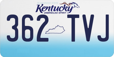 KY license plate 362TVJ